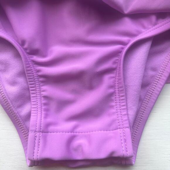 Cat jack girls 5t One Piece Ruffel Swim suit Purple EUC - Picture 5 of 6